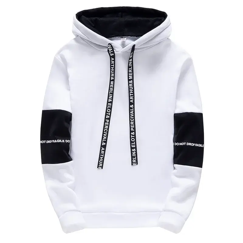Miniatura: Sudadera con capucha y manga larga para hombre, estilo casual con estampado de l