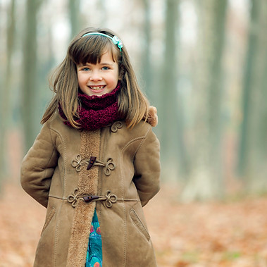 girl coat and scarf