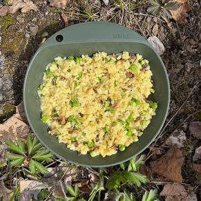 Risotto med sopp og erter - hjemmelaget tørket turmat