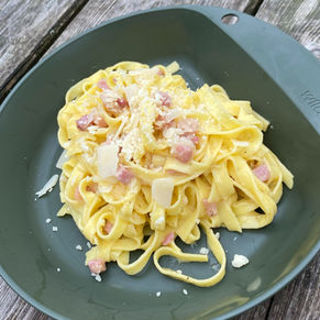 Pasta Carbonara på primus