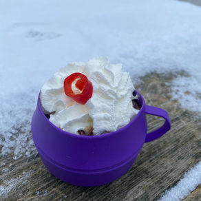 Varm sjokolade med chili på primus