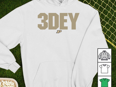 Purdue Boilermakers 3Dey logo shirt