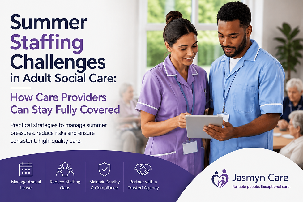 Summer Staffing Challenges in Adult Social Care: How Care Providers Can Stay Fully Covered