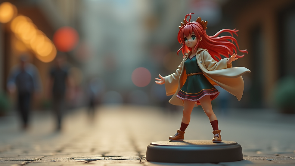 Close-up view of a limited edition anime figurine with dynamic pose