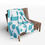Thumbnail: turquoise print fleece blanket chair view