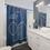 Thumbnail: blue shower curtain side view