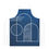 Thumbnail: blue print apron flat front view