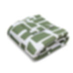 olive print fleece blanket folded view