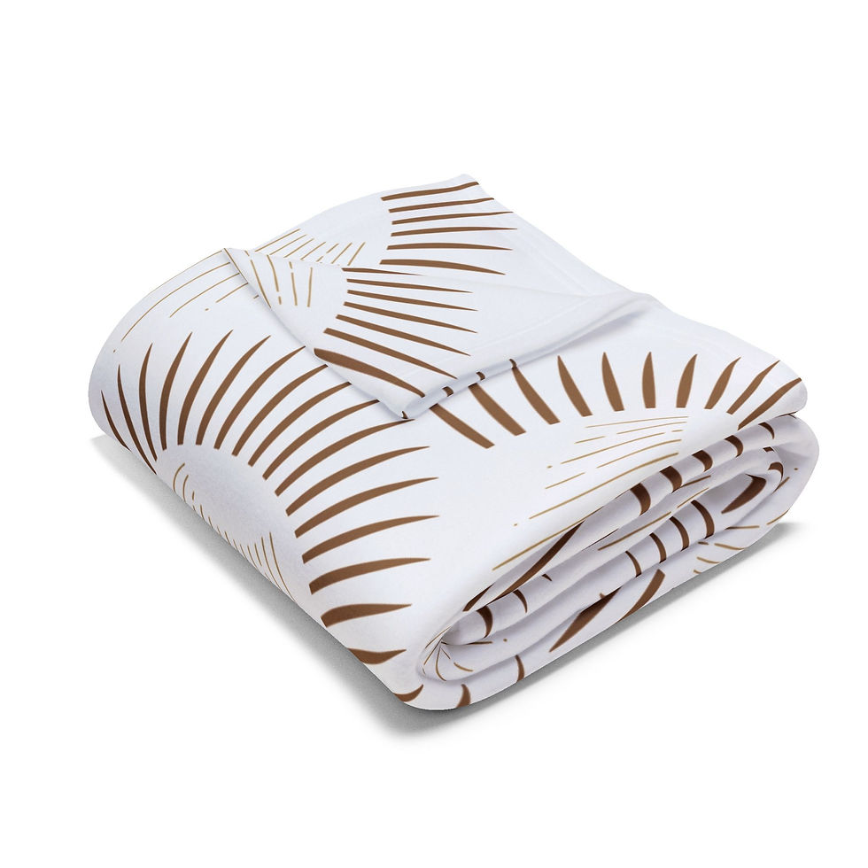 Thumbnail: beige print blanket folded