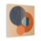 circles matte canvas print side view