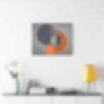 circles matte canvas print room view