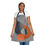 Thumbnail: gray print apron on person front view - black ties