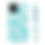 Thumbnail: turquoise print phone case back view