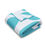 Thumbnail: turquoise print fleece blanket folded view