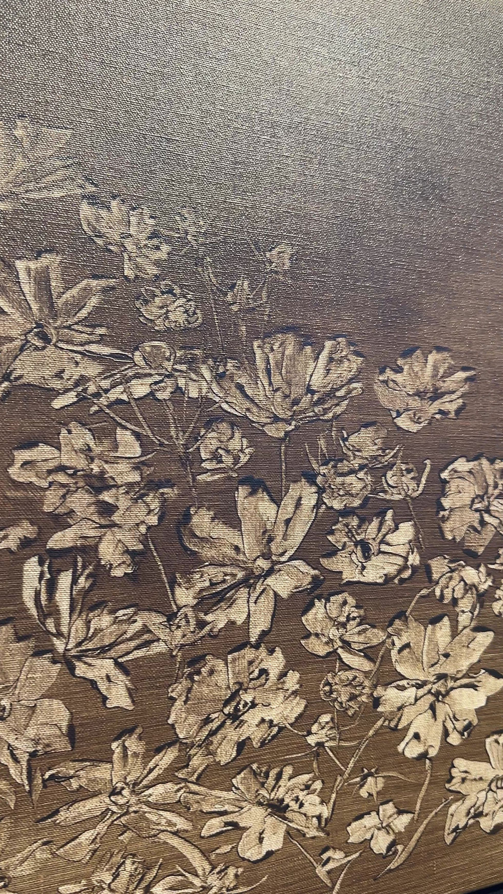 Thumbnail: Flower Drawing: Cosmos ii 16x20" oil on linen framed