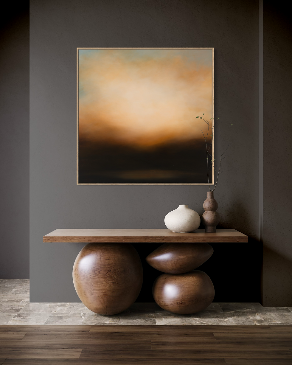 Thumbnail: depths opening to you, 48x48" oil on canvas,framed