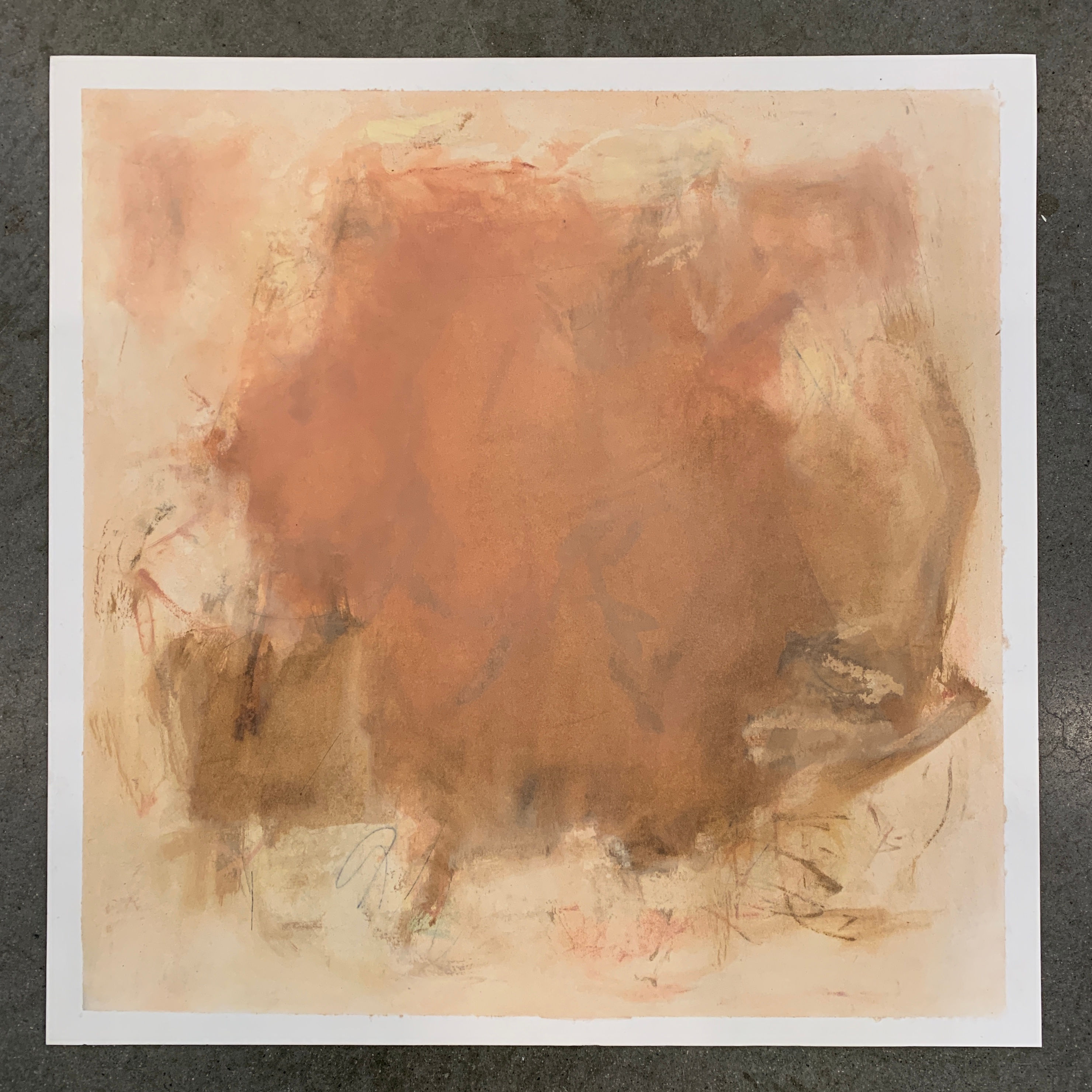 joan's rilke, 19.75x19.75 oil on paper, unframed