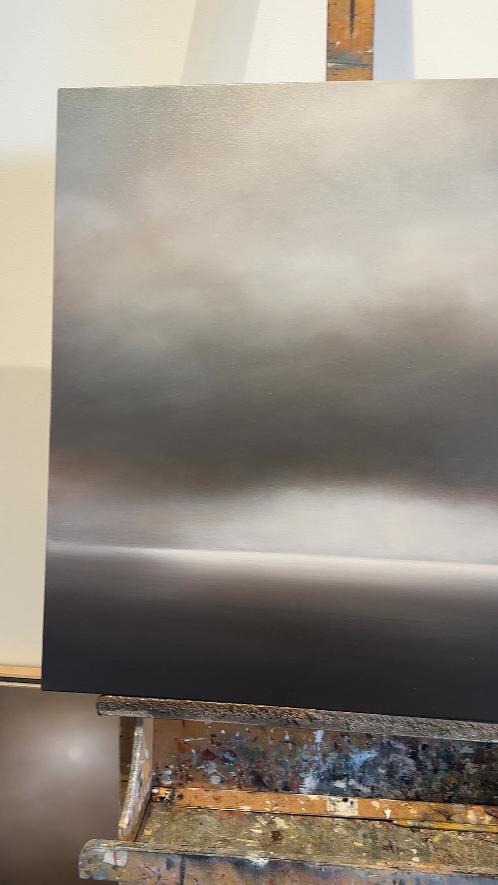 Thumbnail: Color Story French Burnt Ochre : cloud sea, 30x30" oil on canvas