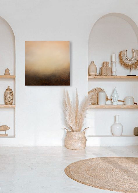 Thumbnail: a visible uncertainty, potters clay, 30x30" oil on canvas framed
