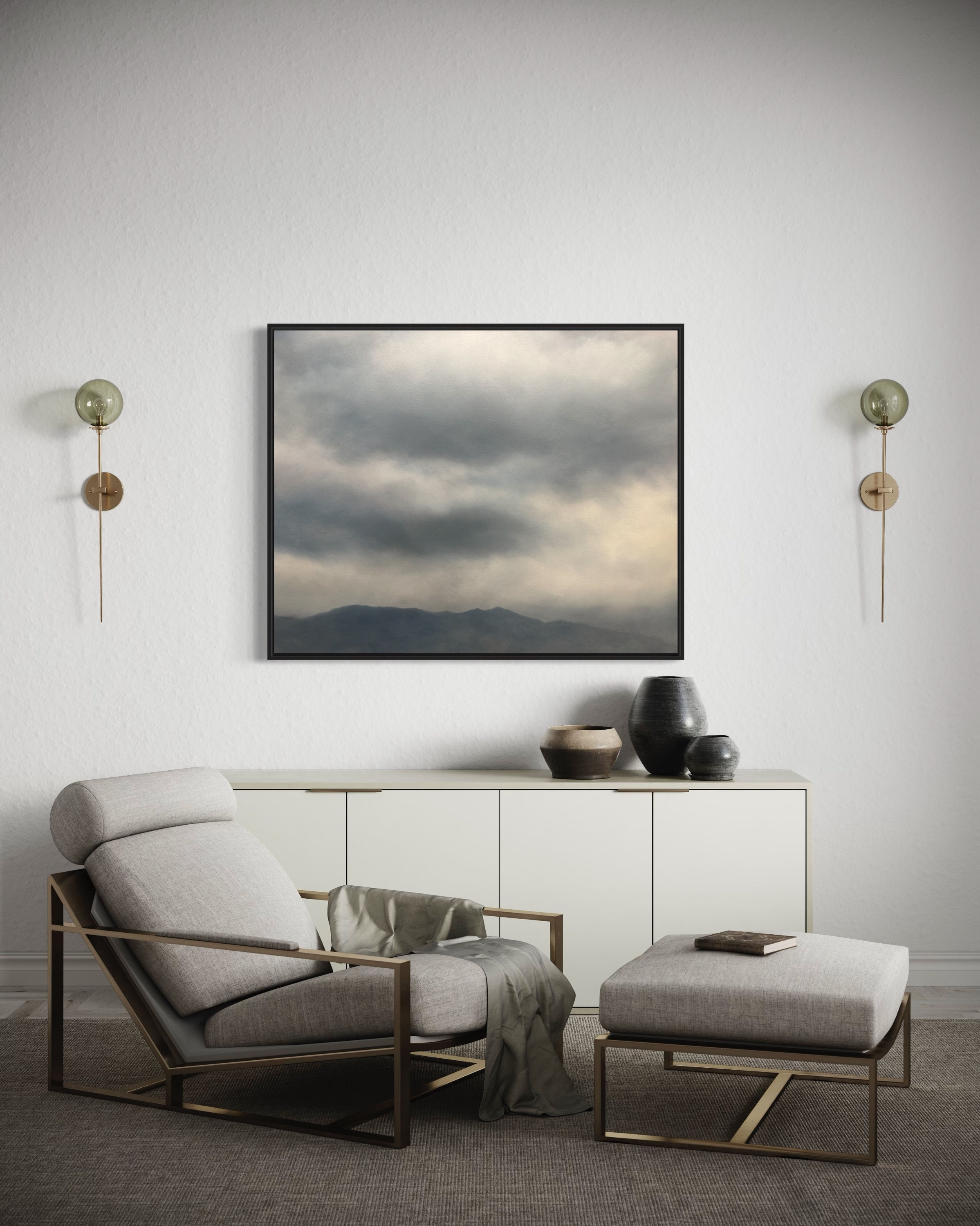 cloud atlas 2/19/18, 32x40" oil on canvas, framed