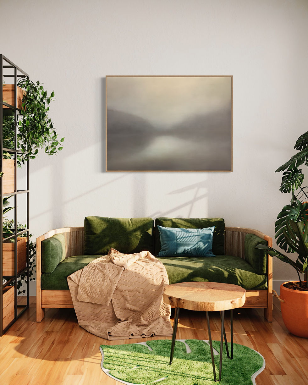 Thumbnail: visible uncertainty, cashmere gray.36x48" oil on canvas unframed