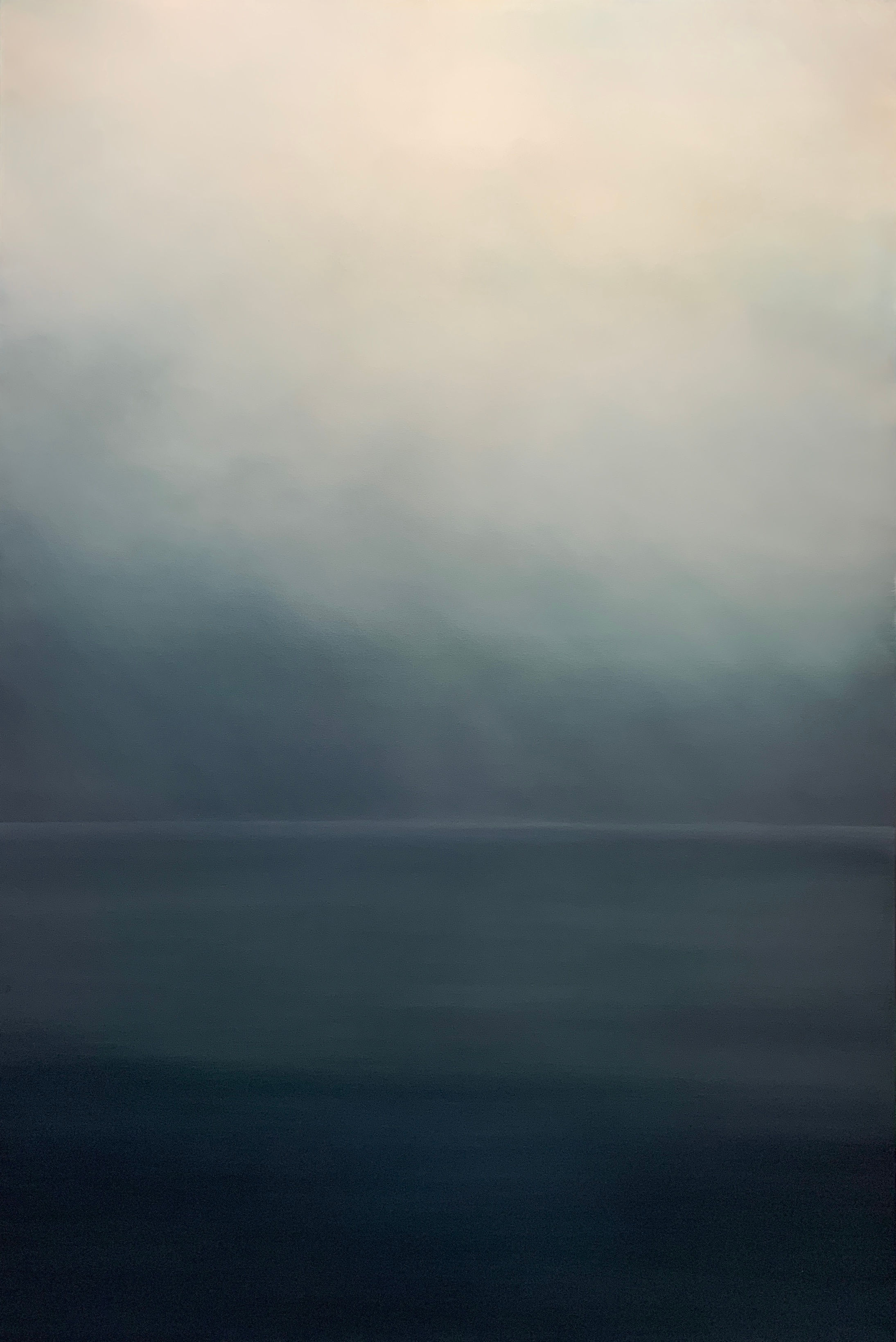 oh hushed october morning mild, 72"x48" oil on canvas,unframed