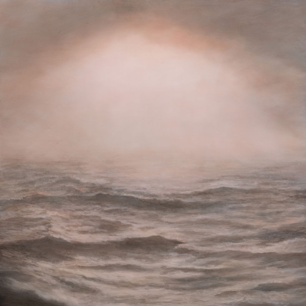 Thumbnail: songs that hum in ocean swells, 48x48" oil on canvas, framed