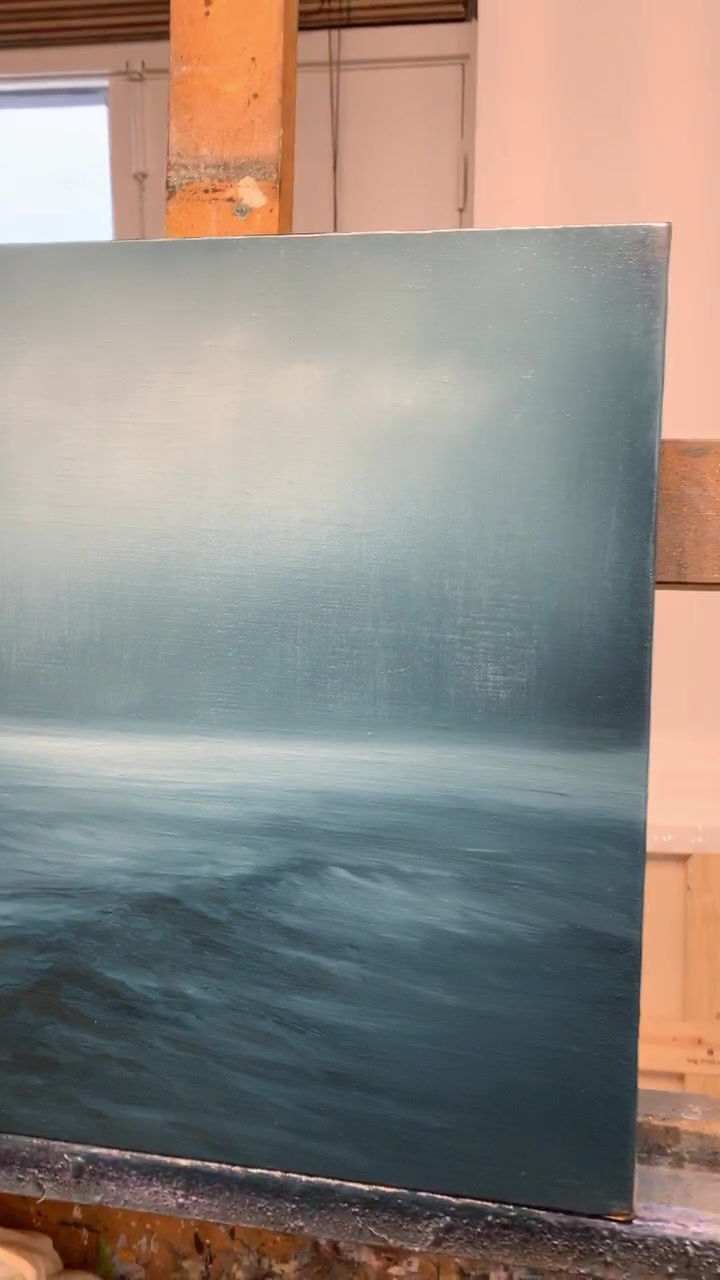Thumbnail: seascape iv, 16x16' oil on linen, unframed