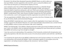 Appointment of new Winda-Mara CEO