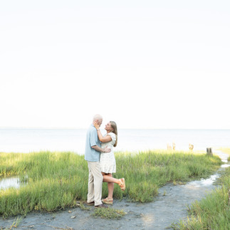 couple in a marsh in south carolina