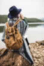 Voyageur au bord du lac