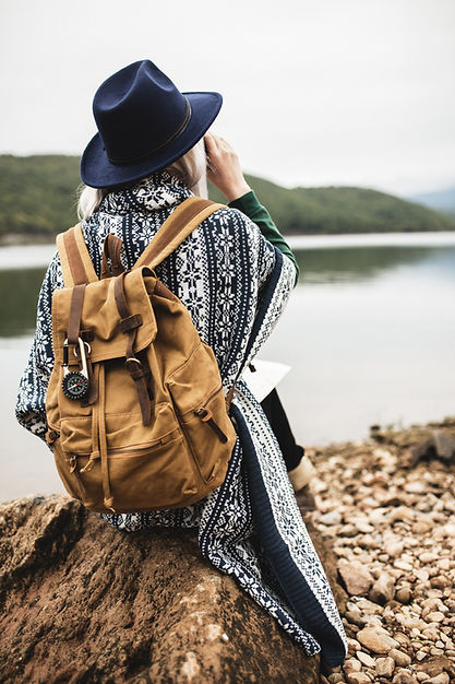 Traveler by the Lake