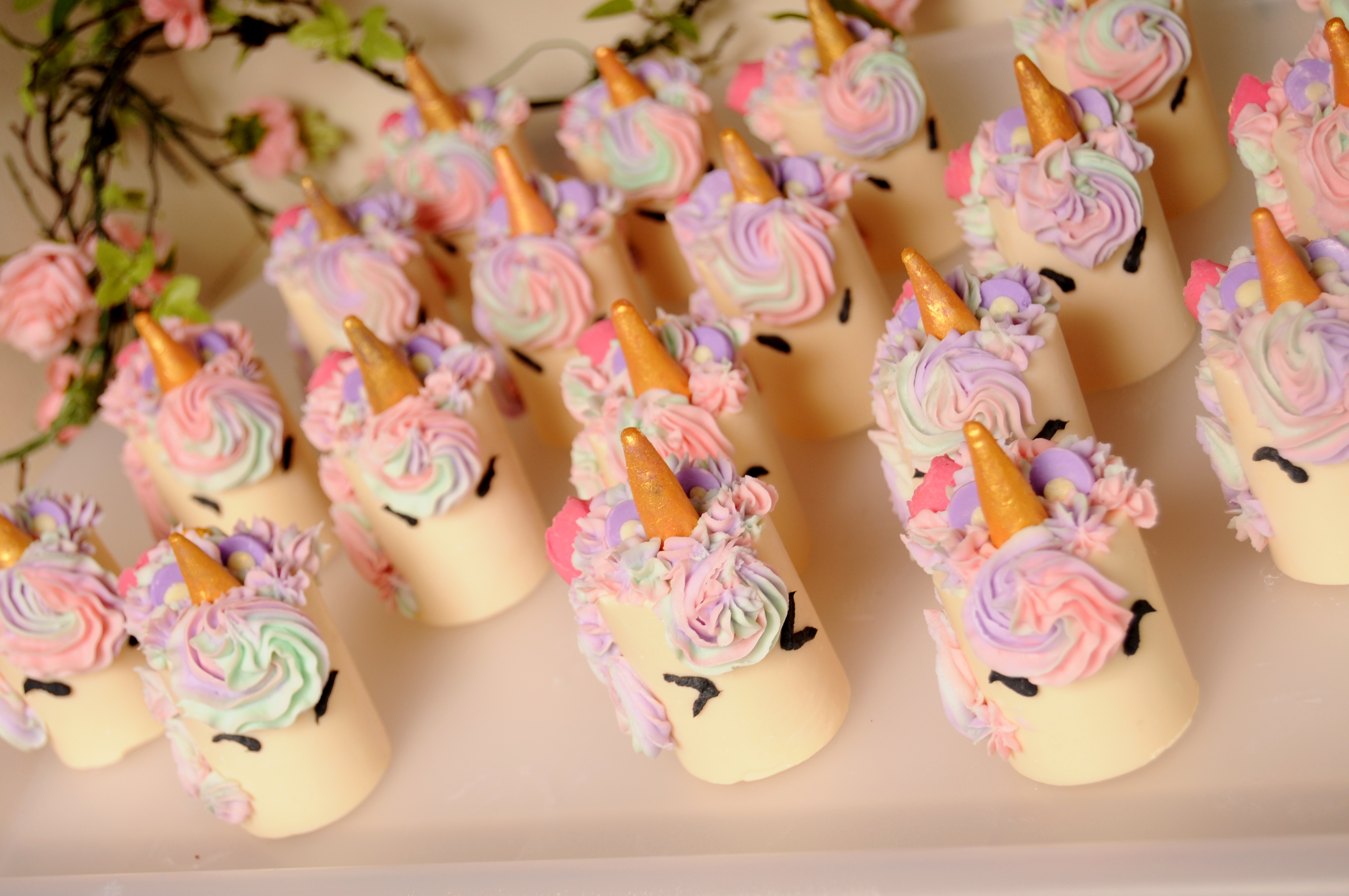 mini unicorn soap cakes