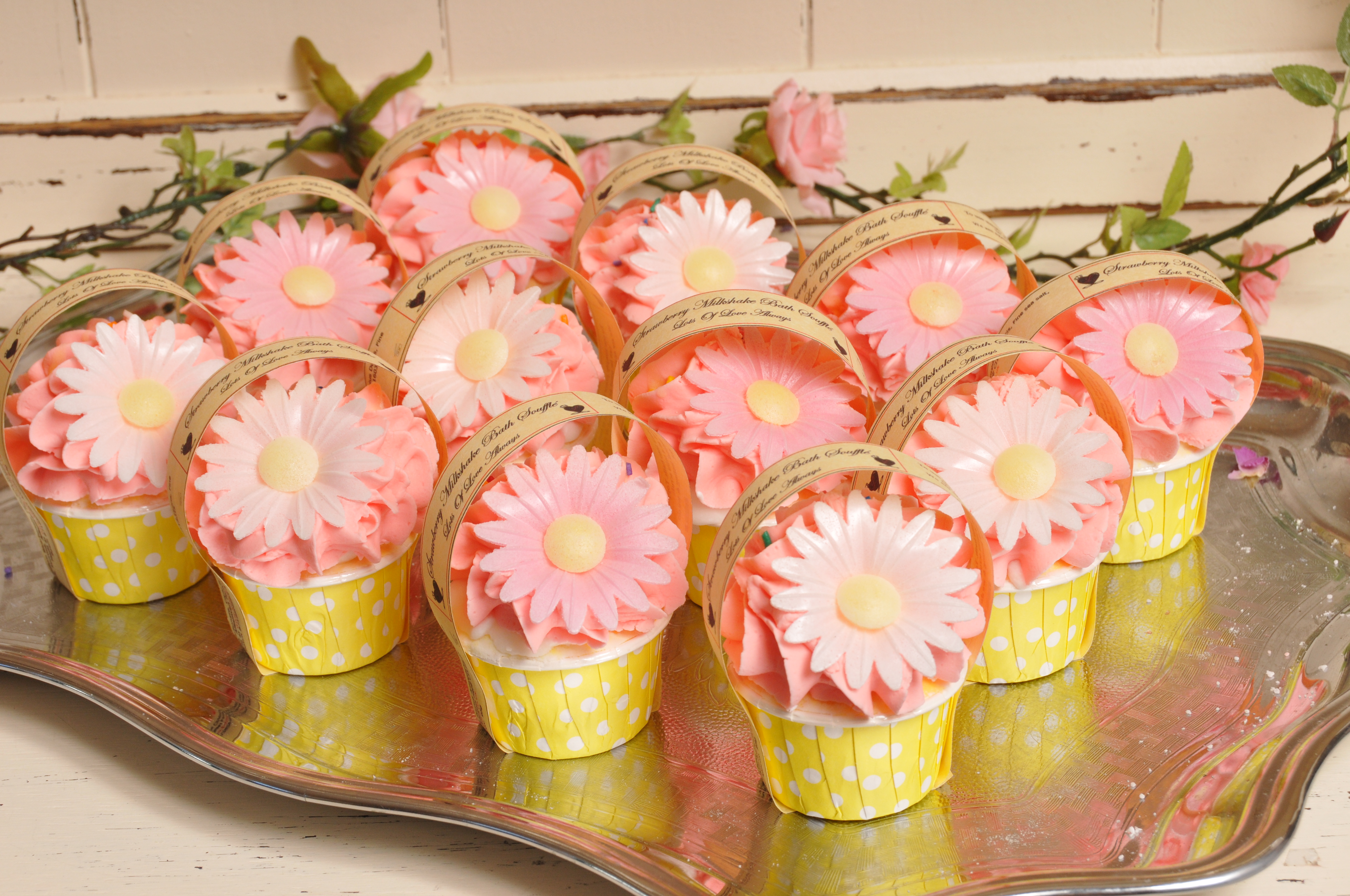 strawberry milkshake bath souffles