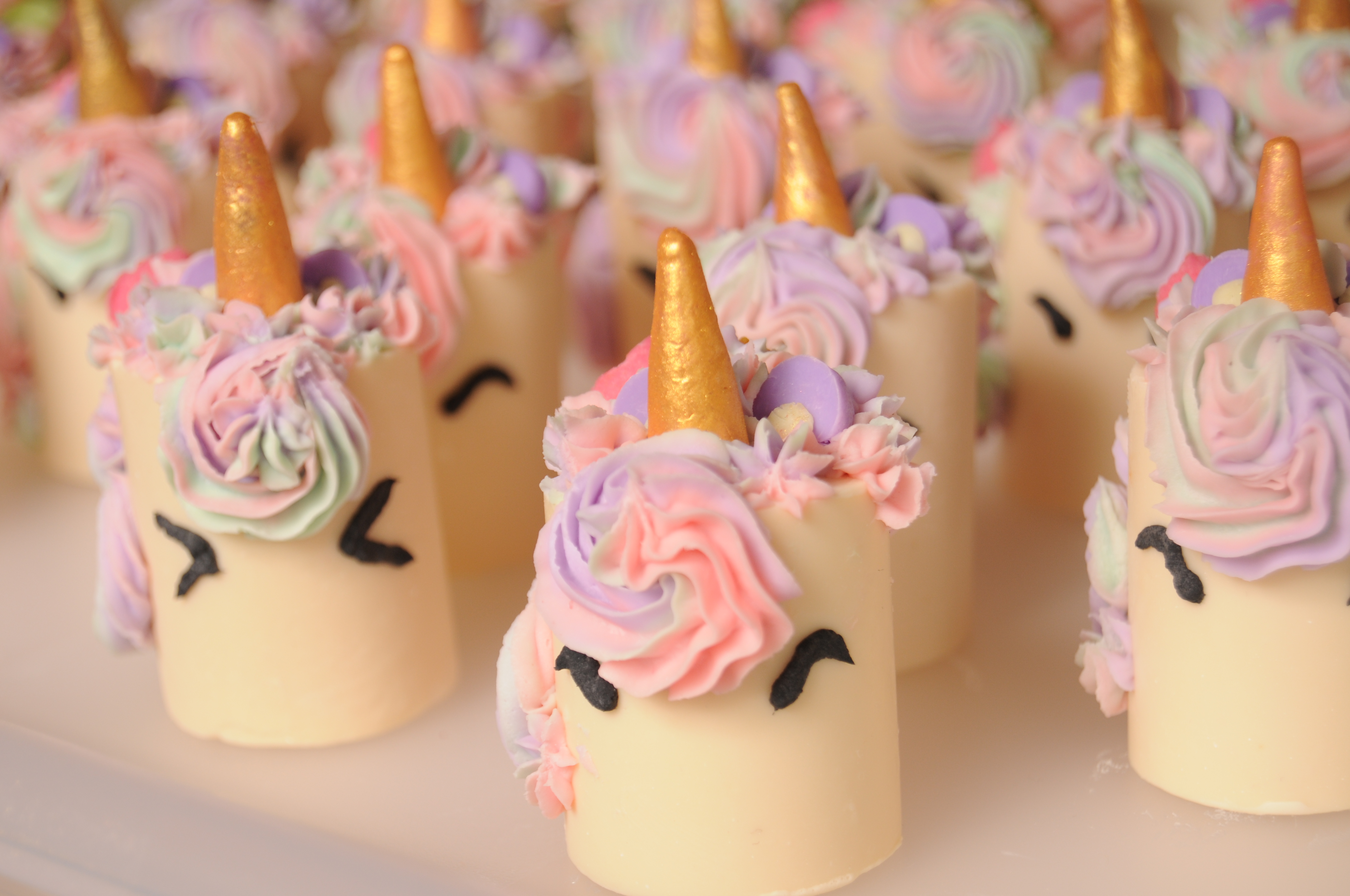 mini unicorn soap cakes
