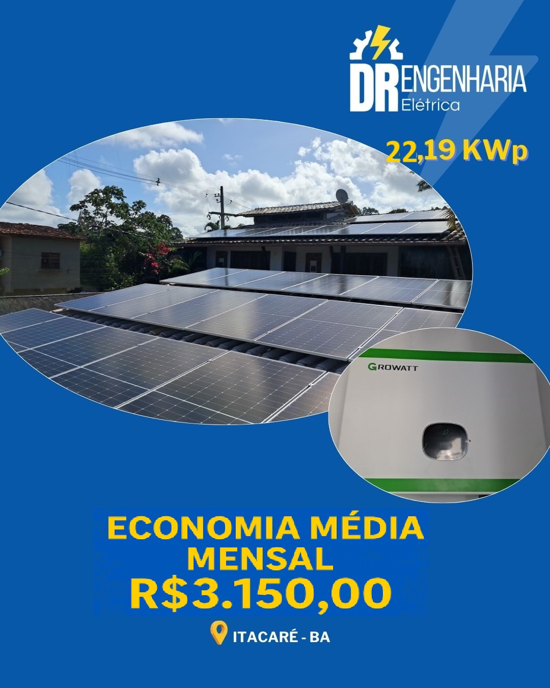 Sistema solar com acompanhamento técnico
