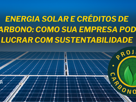 🌱 Energia Solar e Créditos de Carbono: Como Sua Empresa Pode Lucrar com Sustentabilidade