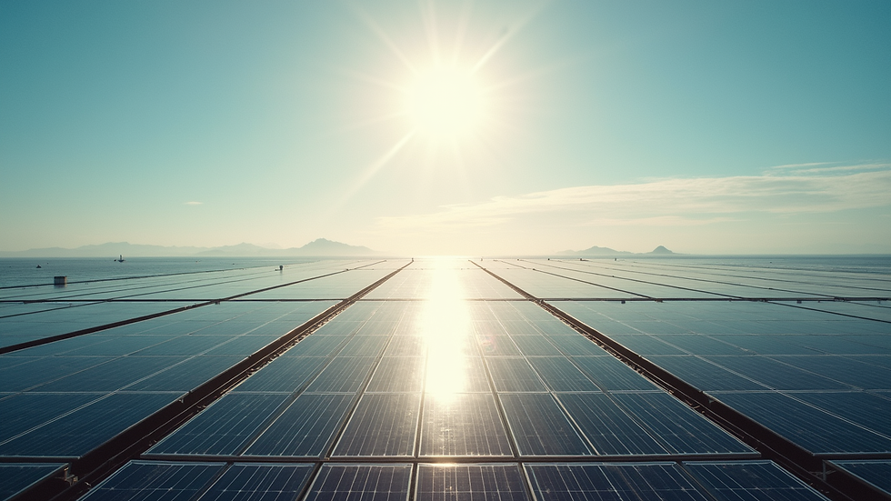 Vista aérea de grande usina solar na Bahia