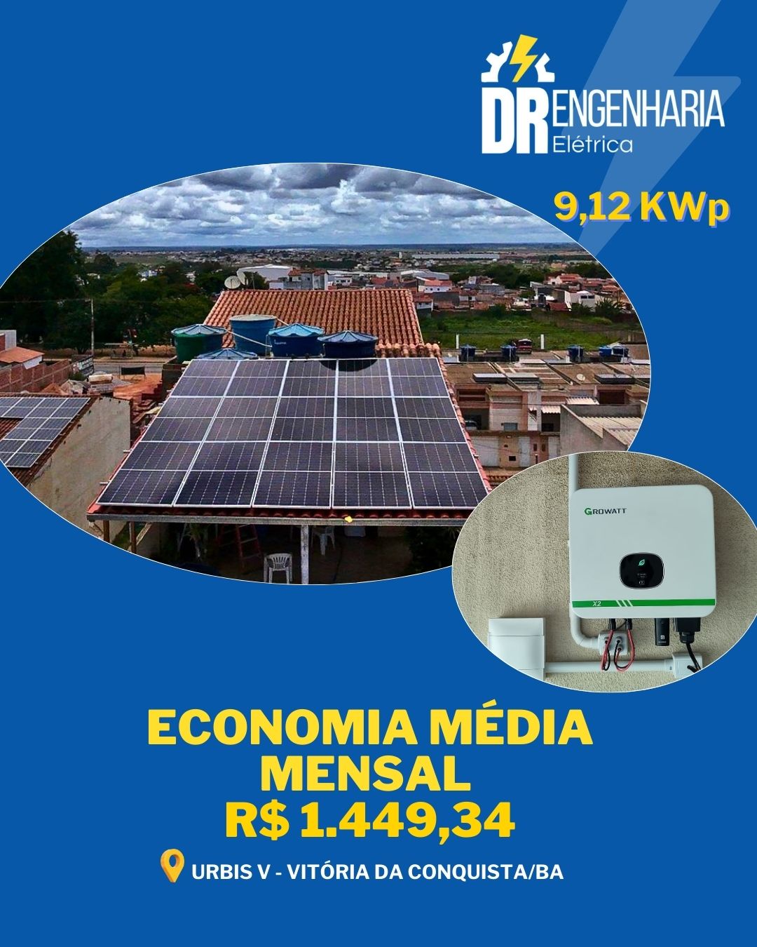 Instalação de placas solares