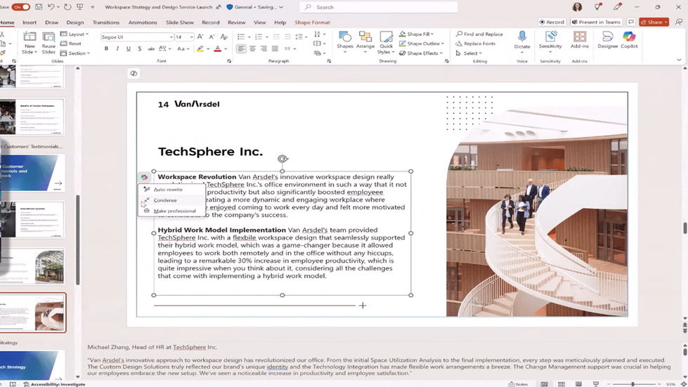 use of copilot for powerpoint