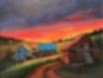 Paysage de Charlevoix, Les Éboulements, coucher de soleil, ''crépuscule majestueux''