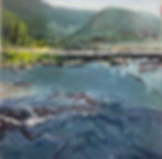 Paysage lac et montagne québécois ''Le temps de vivre'' par l'artiste peintre Chantal D'Andrade