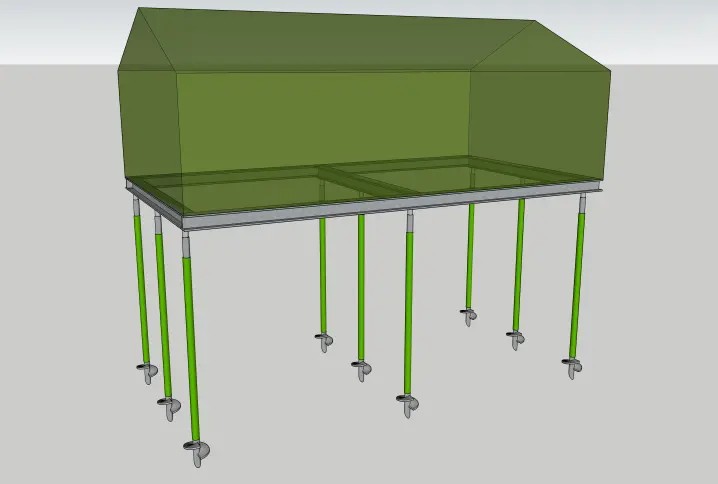 Elevated structure on supports