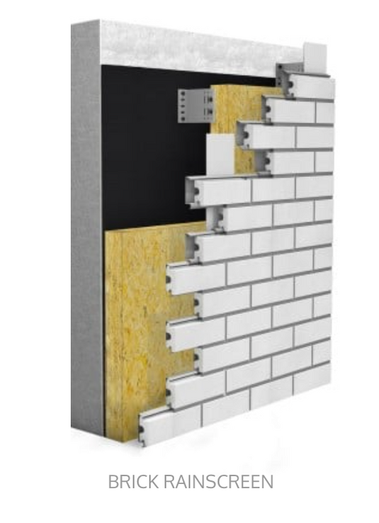 Brick rainscreen Northstar Building Systems