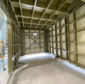 Empty interior of a large metal structure