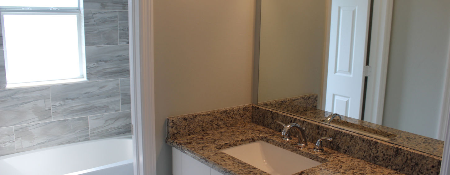 Bathroom vanity with granite countertop