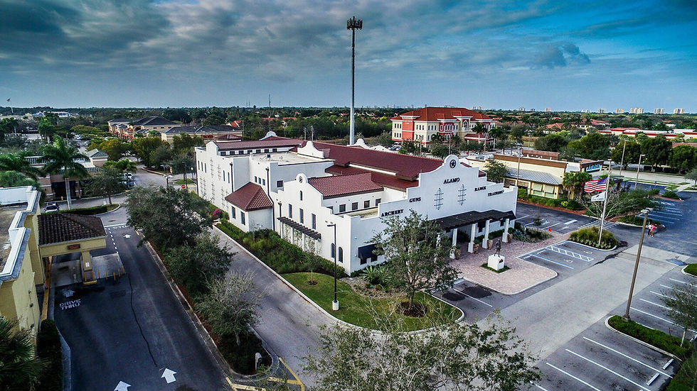 Aerial view of a building