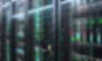 High-density server racks in a modern data center