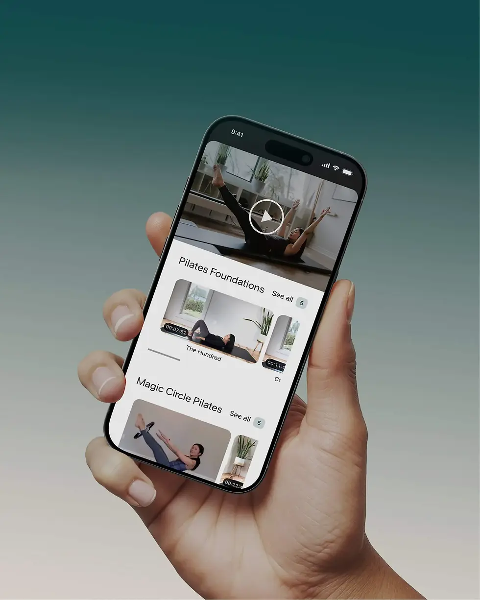 Pilates classes available through online video