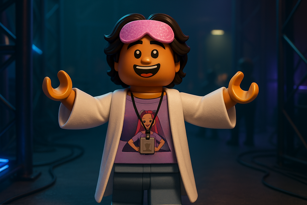Bobby from K-Pop Demon Hunters depicted as a lego figure